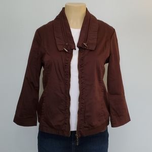 Dress Barn 3/4 sleeve brown jacket